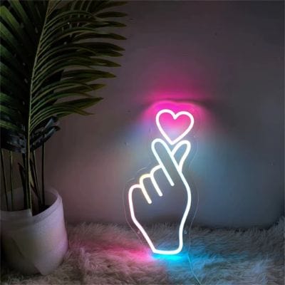 Neon LED Cœur chambre