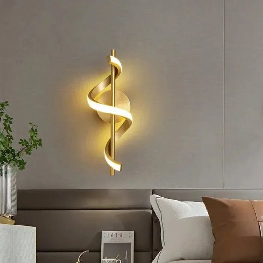 Applique murale | Dorée - Une lampe de chevet