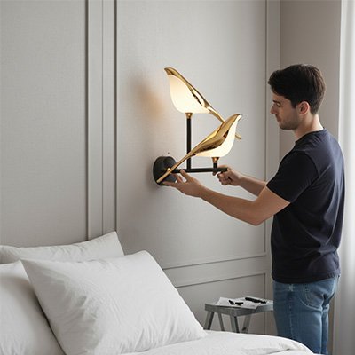 Applique murale pour chambre design chaleureux oiseau
