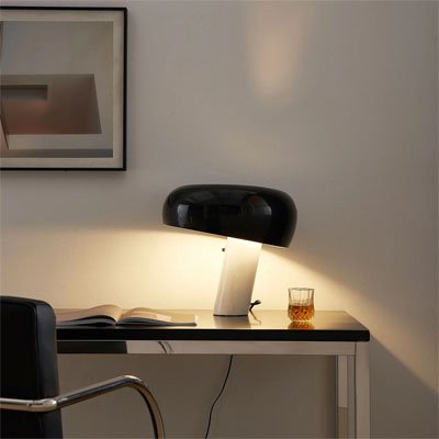 Lampe champignon ambiance design noire