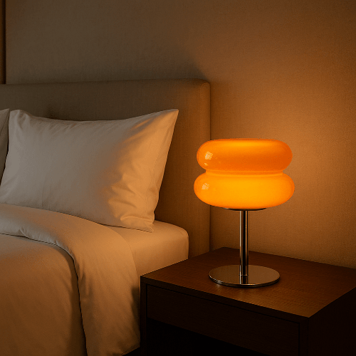 Lampe de chevet en verre design