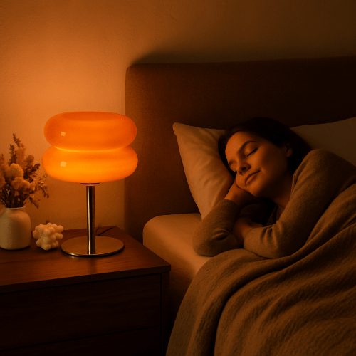 Lampe de chevet en verre interrupteur 