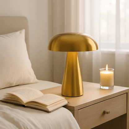 Lampe de chevet moderne dorée
