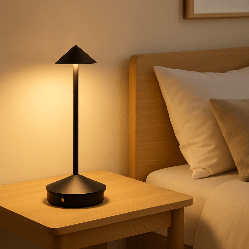 Lampe de chevet rechargeable Noire