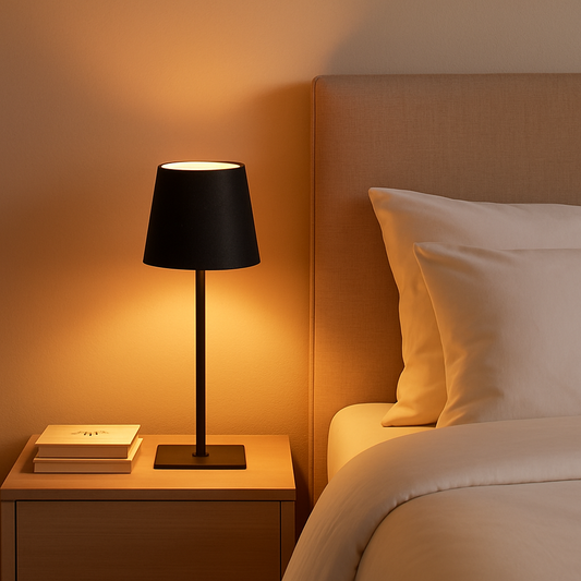 lampe de chevet tactile noir