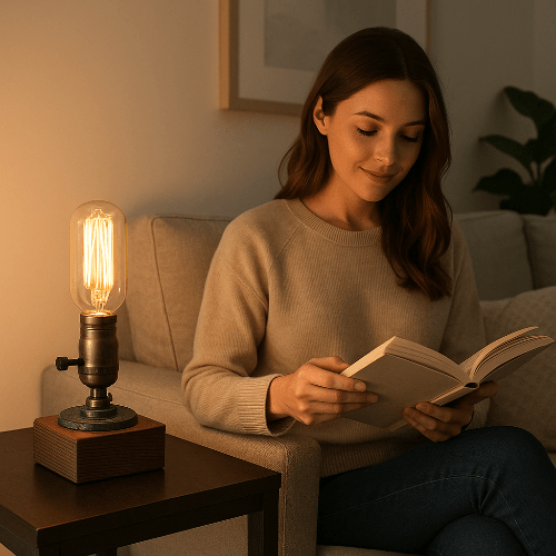 Lampe de chevet vintage lecture