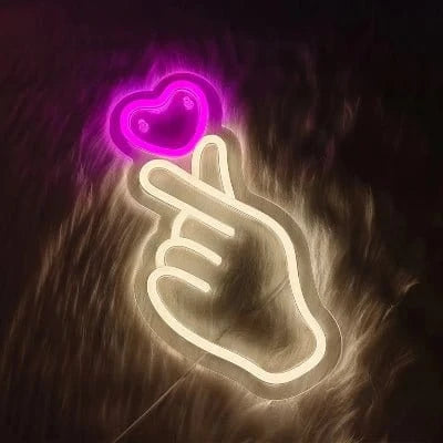 Neon LED Cœur main