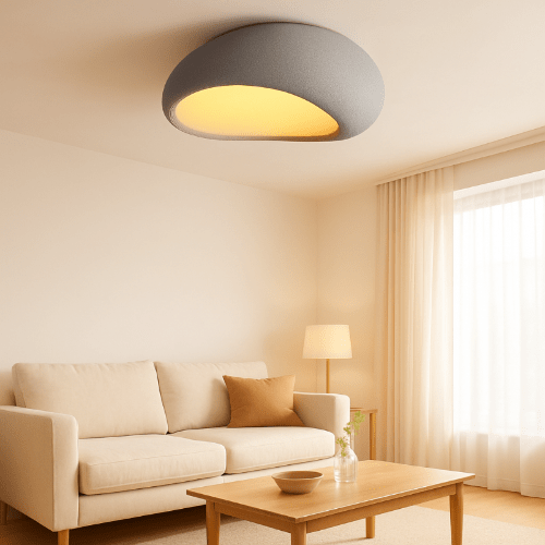Plafonnier design LED gris