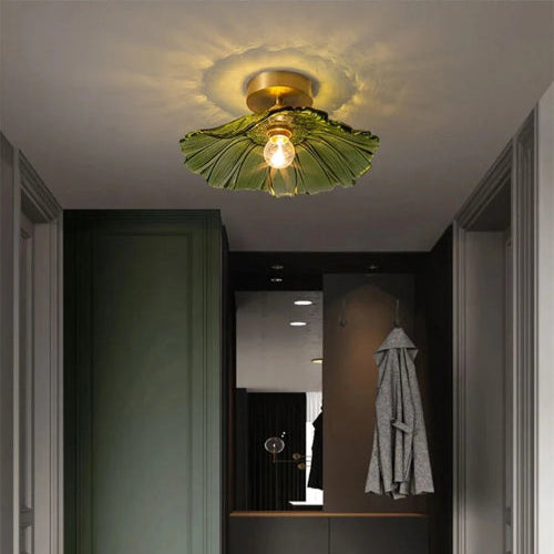 Plafonnier LED design florale pour entrée