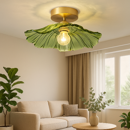 Plafonnier LED design florale salon