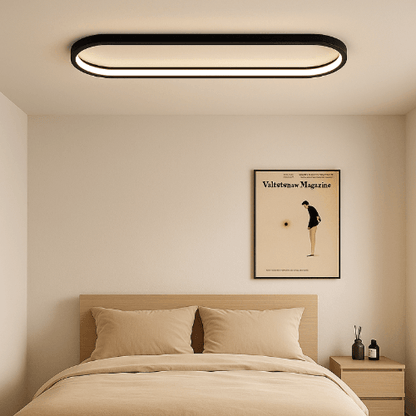 Plafonnier LED noir chambre 